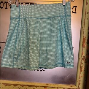Vineyard Vines Light Aqua Patterned Skater Skirt